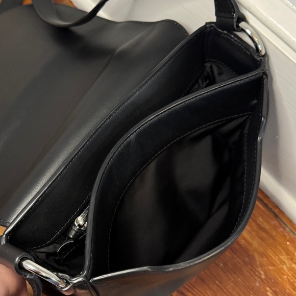 Alexander Wang SS16 Sample Lia Studded Crossbody Saddle Bag Silver Black Leather - Picture 11 of 16